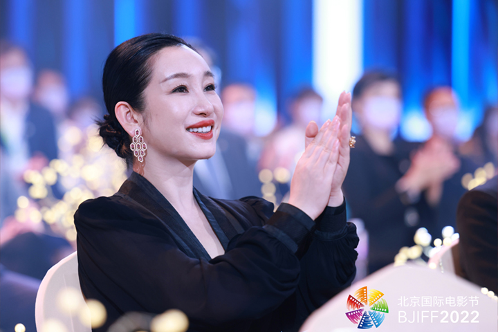 Chinese actress Zhou Dongyu promotes her film in Hangzhou City